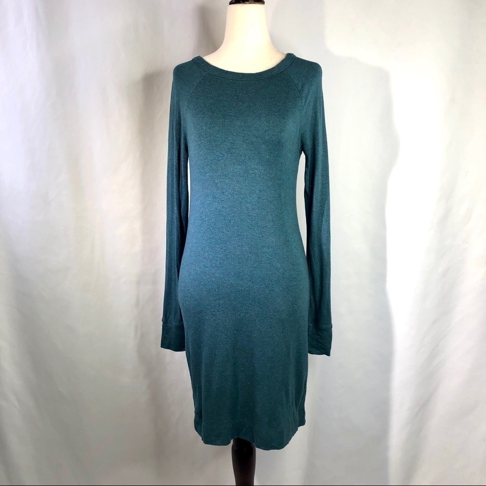 Lou & Grey super soft rayon t-shirt dress teal XS